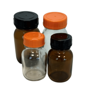 Weithalsgläser braun und klar