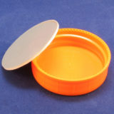 Orangener Deckel mit PTFE Schaumeinlage